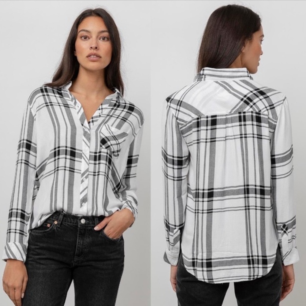 Rails Monochrome Plaid Button Down Shirt